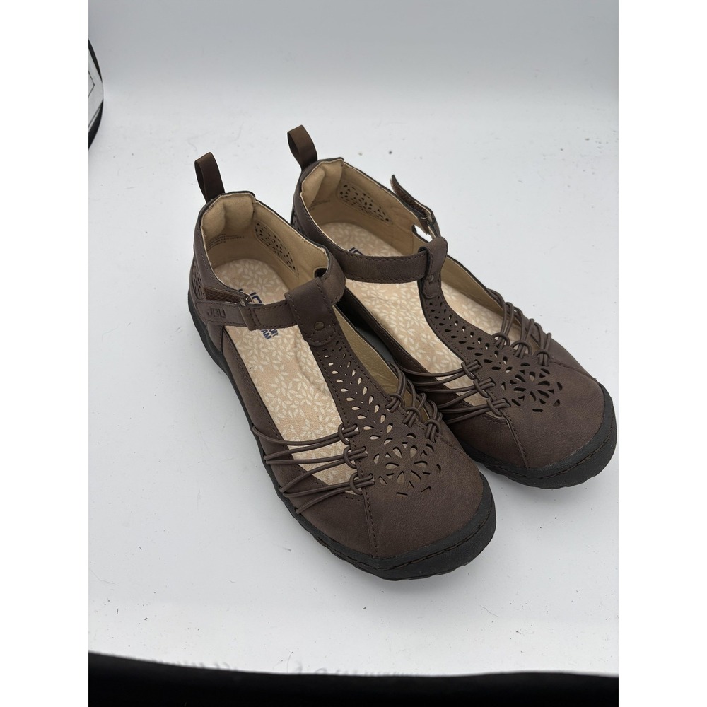 JBU By Jambu Shoes Womens Size 6W Brown Shara Fisherman Sandals Comfort Footbed